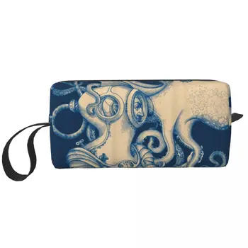 Портативные сумки Octopus Blue Kraken в морском стиле, косметички, Футляр для путешествий, кемпинга, активного отдыха, Сумка для туалетных принадлежностей и украшений