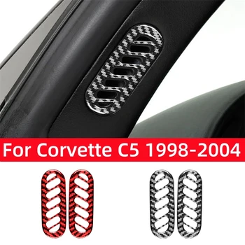 Для Chevrolet Corvette C5 1998-2004 Автомобильные Аксессуары Из Углеродного Волокна Межкомнатные Двери Автомобиля A-образные Вентиляционные Отверстия Отделка Рамки Крышка Наклейки