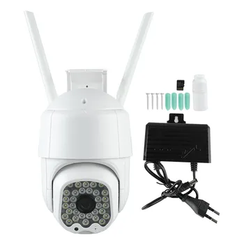Наружная камера безопасности HD ночного видения Сигнализация обнаружения движения IP66 Водонепроницаемая камера с двусторонним разговором от 100 до 240 В