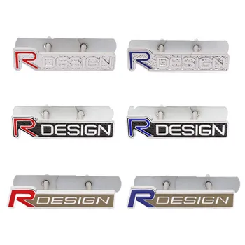 3D Металлический логотип Rdesign Передняя Решетка Значок Эмблема Наклейки для VOLVO XC40 XC60 XC90 V90 S90 S60 V60 V40 C70