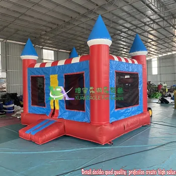 Китайский классический надувной замок из ПВХ для вечеринок 13,3 фута Moonwalk Bouncer, надувной прыгающий замок для детей
