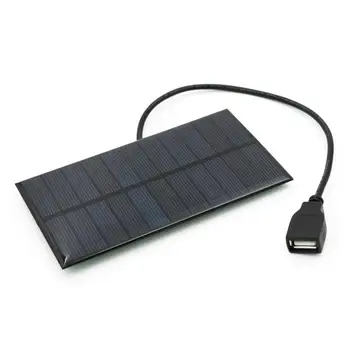 Мини Солнечная панель Мини Солнечное зарядное устройство 5,5 В 300 мА Солнечное зарядное устройство с USB-портом для зарядки телефонов и планшетов на открытом воздухе 130/200139