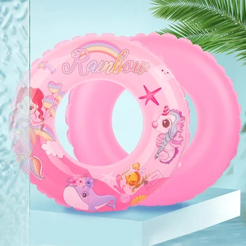 Детское кольцо для плавания с рисунком Русалки, Надувной бассейн для взрослых, детский бассейн, надувные игрушки, круг для плавания, Пляжная вечеринка
