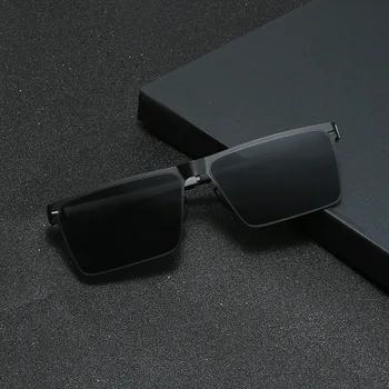 Классические ретро мужские солнцезащитные очки для спорта на открытом воздухе Прямоугольные солнцезащитные очки в алюминиевой оправе Мужские Деловые очки UV400 Женские