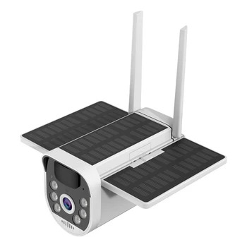 4G 1080P WiFi Складная Солнечная Камера Домашняя Камера Наблюдения с Функцией Обнаружения Движения PIR В Длительном режиме ожидания 2-Полосное Аудио IP66 Водонепроницаемый