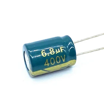 200 шт. /лот 6,8 МКФ высокочастотный низкоомный 400 В 6,8 МКФ алюминиевый электролитический конденсатор размером 10 * 13 мм 20%