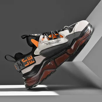 2022 Новая мужская повседневная обувь Удобные и модные кроссовки Спортивные нескользящие эластичные теннисные вулканизированные туфли Мужская обувь