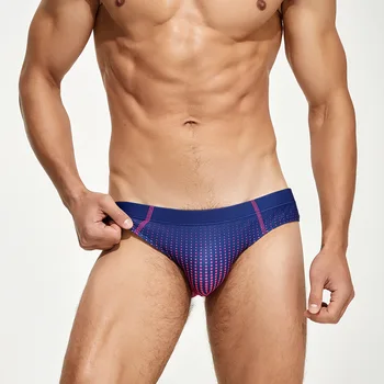Сексуальные мужские плавки-слипы Темно-синего цвета, шорты для плавания, фиолетовый горошек, мужской купальник-бикини с низкой талией, белый купальник M-XXL, плавательные трусы