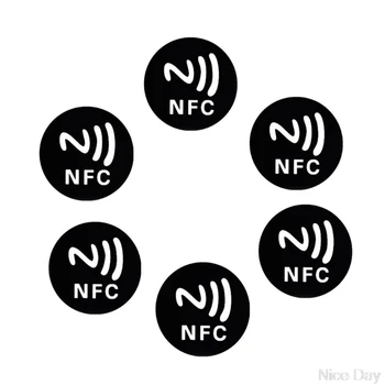 6ШТ Черная Антиметаллическая Наклейка NFC Ntag213 Теги NTAG 213 Металлические Этикетки Значки A29 20 Челнока