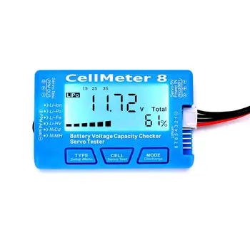 Тестер батареи RC CellMeter 8 CellMeter Цифровая проверка батареи ЖК-контроллер Детектор Тестер напряжения батареи Проверка