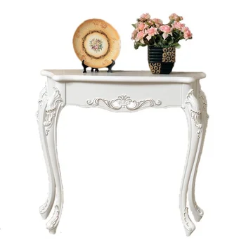 Европейский стиль, полукруглый столик на веранде, современное освещение, роскошный настенный стол в суперузком коридоре, модная ваза для рукоделия, полка для