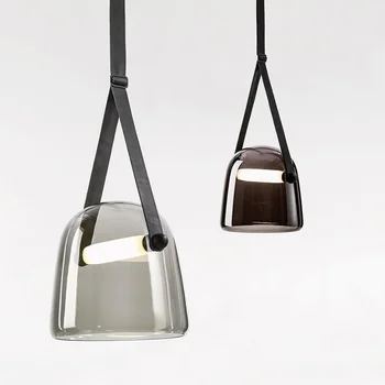 подвесной винтажный черный подвесной светильник из промышленного стекла с овальным шаром, светильник в виде птичьего стеклянного ящика, роскошные дизайнерские люстры на потолке