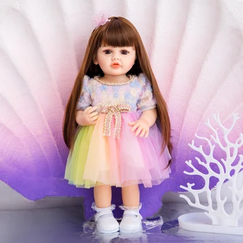 Новая элегантная эффектная кукла Принцесса Саша 55 см, кукла-Реборн, игрушки-компаньоны, подарок для девочки, лучший выбор для детских подарков