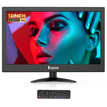 Eyoyo 13-дюймовый HDMI-Монитор 1920 * 1080 IPS С Полным Обзором Экрана Дисплея Поддержка HDMI / VGA/AV/BNC для ПК ТВ Камеры ВИДЕОНАБЛЮДЕНИЯ с динамиком