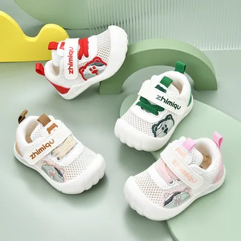 Детские сандалии, мужская летняя обувь для малышей 0-1 1-2 лет, нескользящая детская сетчатая обувь на мягкой подошве для маленьких девочек, детская обувь