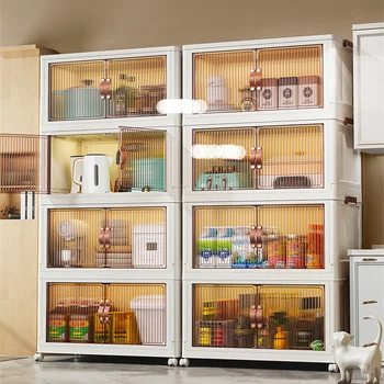 Кухонный шкаф из скандинавского металла для кухонной мебели, шкаф для хранения в гостиной, Многофункциональный шкив, Многослойный бытовой шкаф