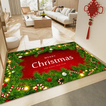 Атмосфера Нового Рождества Печать Декоративного Гобелена Фоновая ткань Гостиная Спальня Подвесная ткань
