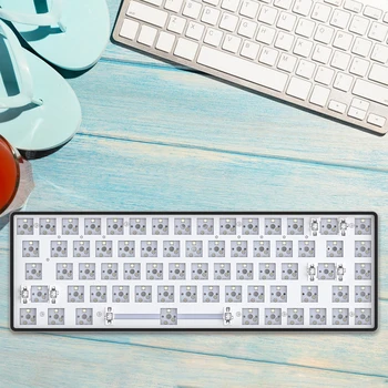 Комплект беспроводной механической клавиатуры с возможностью горячей замены 68 клавиш, Bluetooth-совместимый сменный аккумулятор для ПК-ноутбука