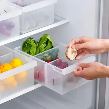 3 Сетки Прозрачный Пластиковый контейнер для хранения пищевых продуктов, яиц, Кухонный холодильник, Портативный ящик для хранения продуктов, фруктов, хрустящих перегородок