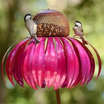 Садовая кормушка для птиц Petals Sahpe Sensation Розовая кормушка для конусообразных птиц, кормушка для диких птиц, беседка, кормушка для колибри, кормящая птицу