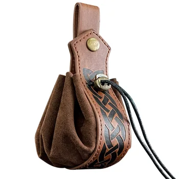 Средневековый чехол на шнурке из искусственной кожи для косплея, переносной кошелек в скандинавском стиле в стиле ретро, винтажный чехол на пояс, сумка для игры в кости для вечеринки