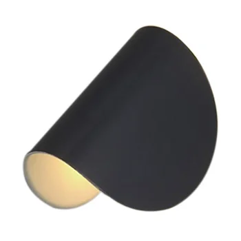 Поворотный настенный светильник в корпусе из черного кованого железа, современный простой настенный светильник для спальни (белый свет)