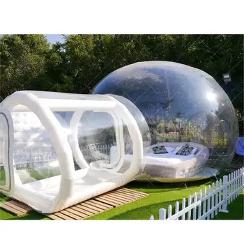 Прозрачная надувная палатка-пузырь Сферический прозрачный домик Садовая хижина Домик для вечеринок Купол Звездного неба Кемпинг на открытом воздухе