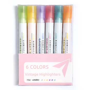 6 Маркеров Morandi, принадлежности для рисования для студентов, цветные маркеры, многоцветные художественные принадлежности большой емкости, ручки для рисования