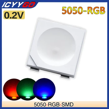 100шт 5050 SMD Светодиодный Диод Матовый RGB-чип WS2812B PLCC-4 Diy Светодиодная лампа Красный Зеленый Синий Свет, излучаемый шариками ICYYGO