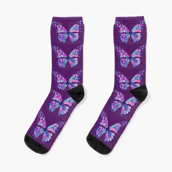Розово-фиолетовые носки-бабочки, комплект носков для лодыжек, Аргентинские носки для мужчин