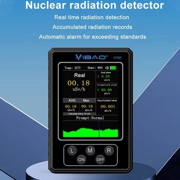 2023 НОВЫЙ детектор ядерного излучения С цветным дисплеем, счетчик Гейгера, персональный дозиметр, Мраморный детектор бета-Гамма рентгеновского излучения