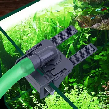 Соединитель для аквариумной водопроводной трубы, черный пластиковый Растягивающийся кронштейн для шланга для аквариума, Аксессуары для водных животных