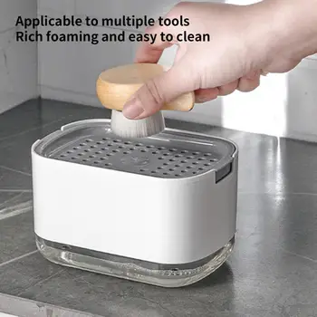 Прочный дозатор мыла для лосьона с управлением одной рукой, двухслойный пресс для чистки, ручная коробка для мыла, дозатор мыла