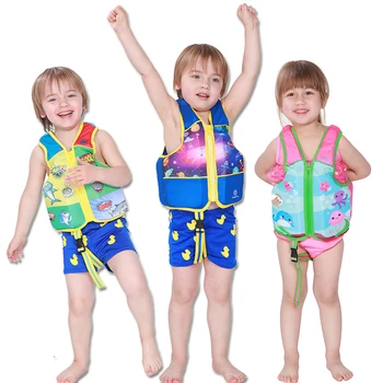 Детский жилет для плавания, детский спасательный жилет для малышей, тренировочный каяк для плавания, пляжные купальники для водных видов спорта для детей 2-6 лет