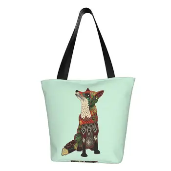 Женская сумка из полиэстера Fox Love Mint, женская сумка для покупок, сумка через плечо, холщовая сумка, подарочная сумка