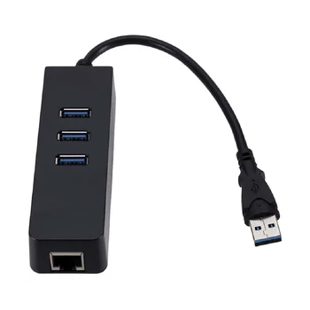 Адаптер USB3.0 Gigabit Ethernet, 3 порта, сетевая карта USB-Rj45 Lan для Macbook Mac Desktop