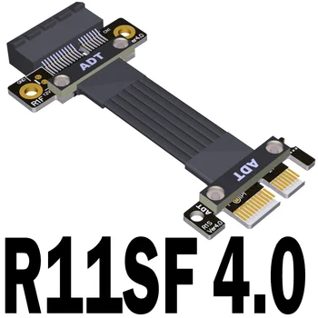 Полноскоростной адаптер PCIE X1 к PCI-E 4.0 1X Riser, Удлинитель видеокарты, Гибкий экранированный удлинитель GPU PCI-E