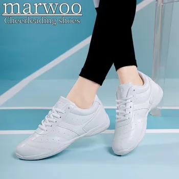 Обувь для черлидинга Marwoo Детская танцевальная обувь Для соревнований по аэробике Обувь для фитнеса Женская белая спортивная обувь для джаза SG01
