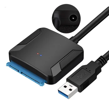 Кабель SATA к USB 3,0 /2,0 СО СКОРОСТЬЮ до 6 Гбит/с 22-контактный для 2,5-Дюймового Внешнего жесткого диска SSD, Адаптер Для жесткого диска USB 3,0 к Шнуру Sata III